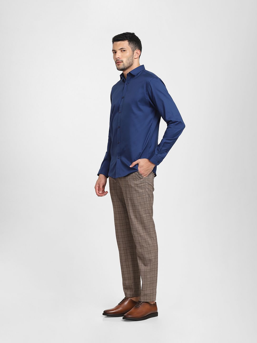 Blue Formal Full Sleeves Shirt