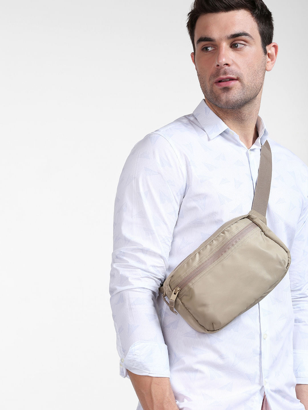 Light Blue Printed Full Sleeves Shirt