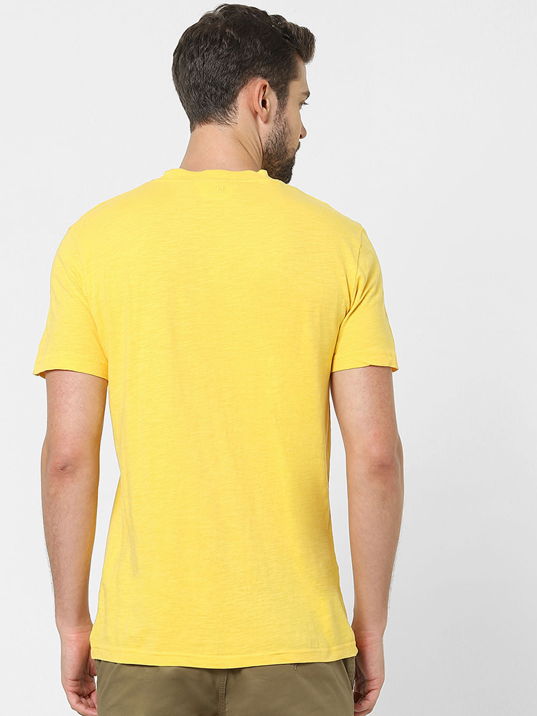 Yellow Organic Cotton Crew Neck T-Shirt