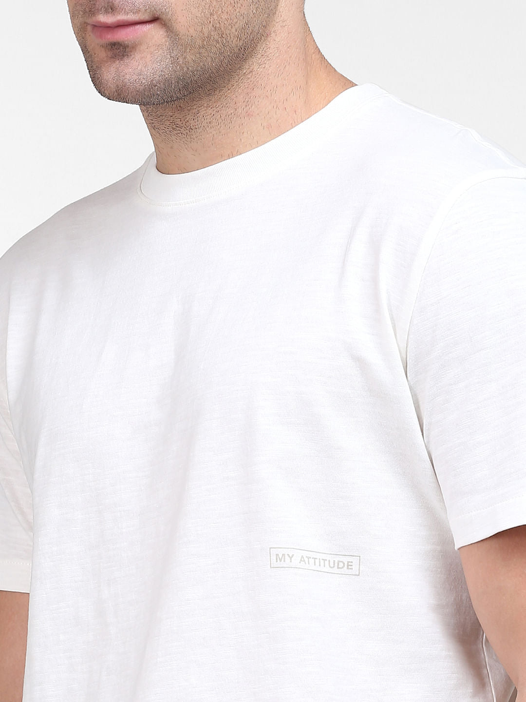 White Organic Cotton Crew Neck T-Shirt