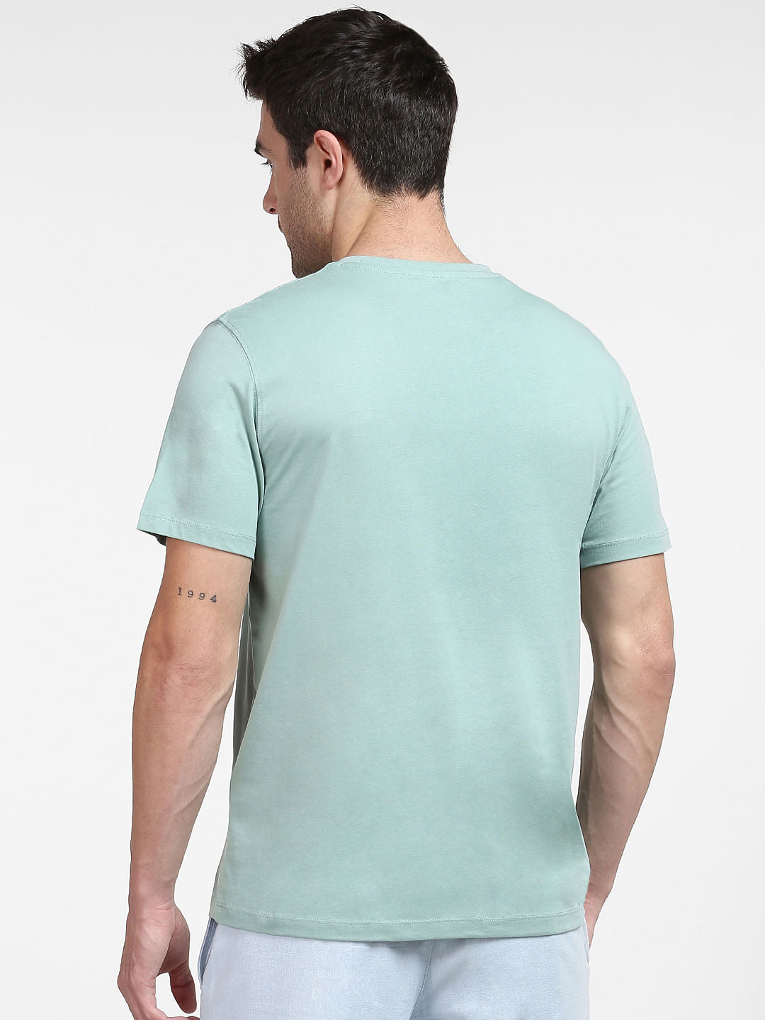 Green Organic Cotton Crew Neck T-Shirt