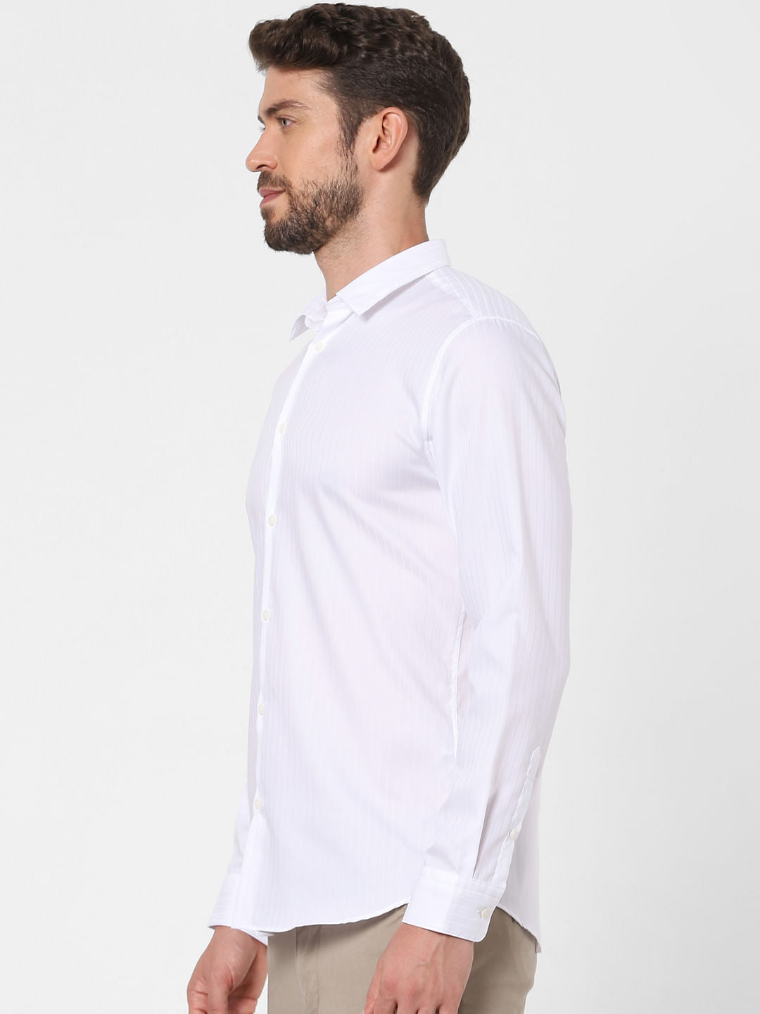 White Full Sleeves Shirt
