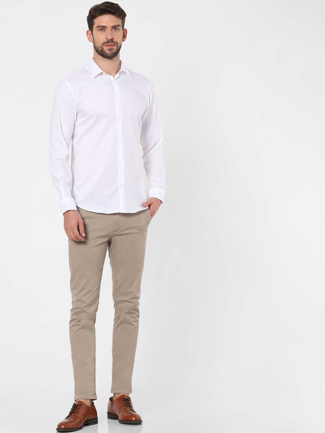 White Full Sleeves Shirt