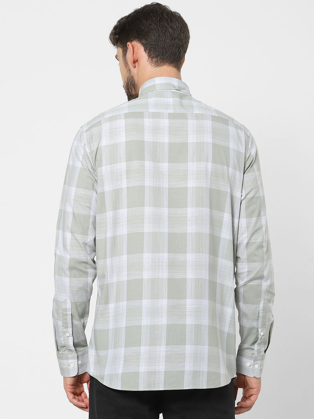 Green Check Full Sleeves Shirt