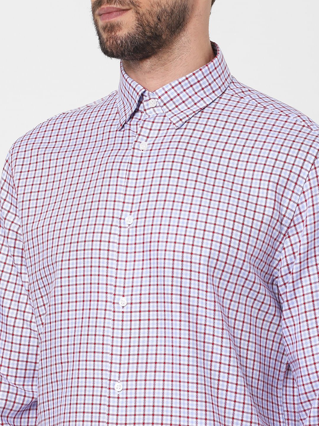 Red Check Full Sleeves Shirt