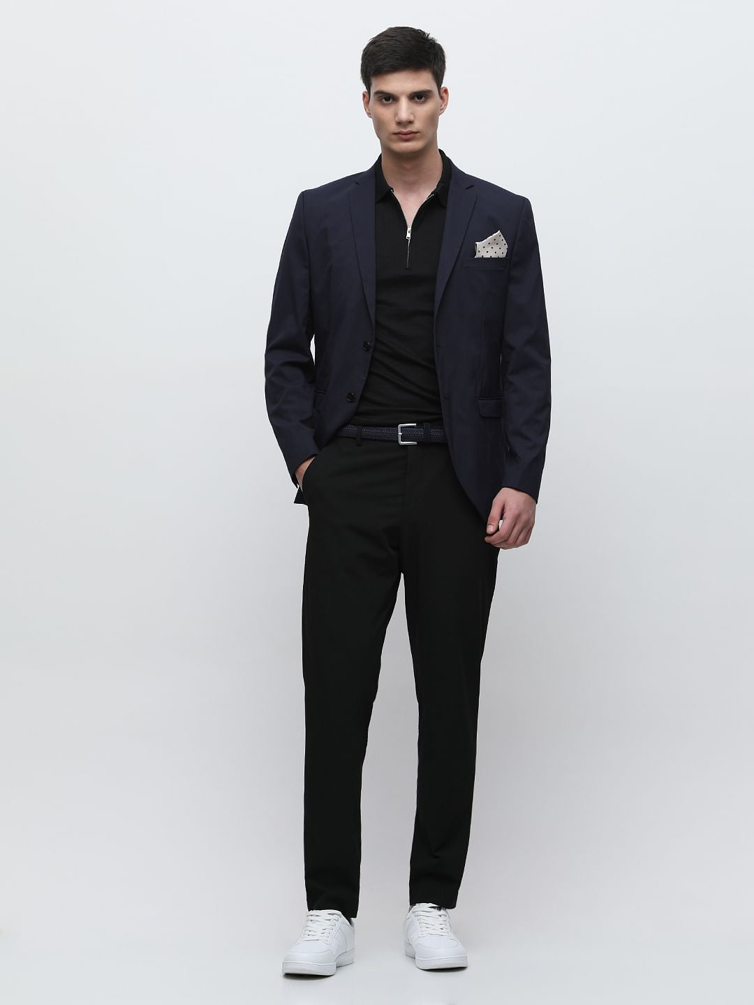 Black Zipper Polo T-shirt