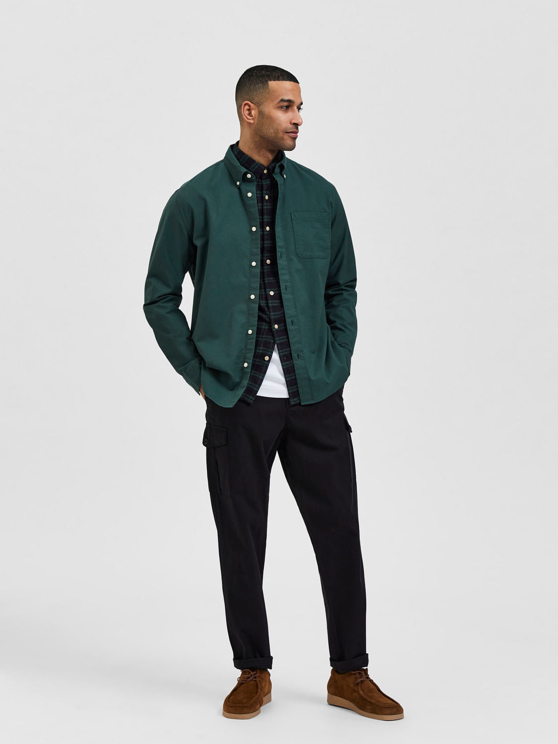 Green Oxford Flex Shirt