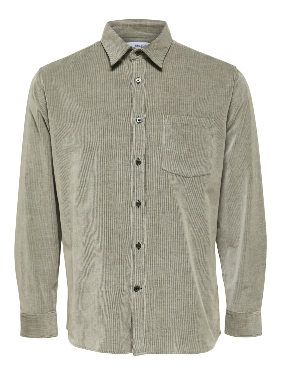Green Corduroy Full Sleeves Shirt