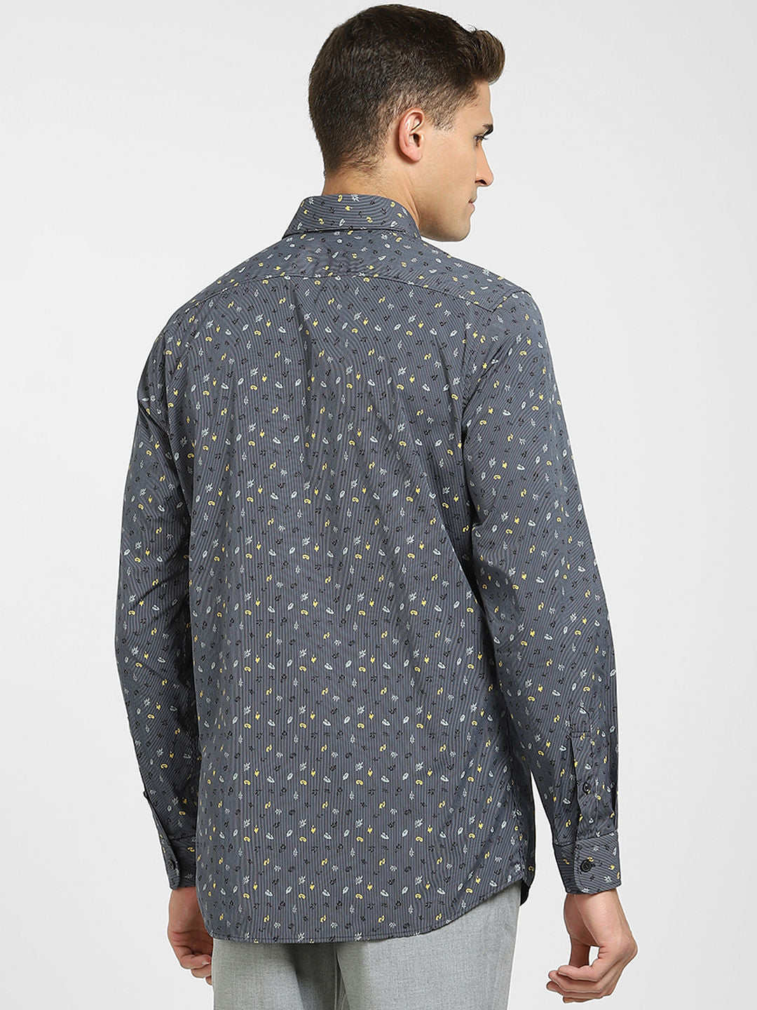 Blue All Over Print Full Sleeves Shirt