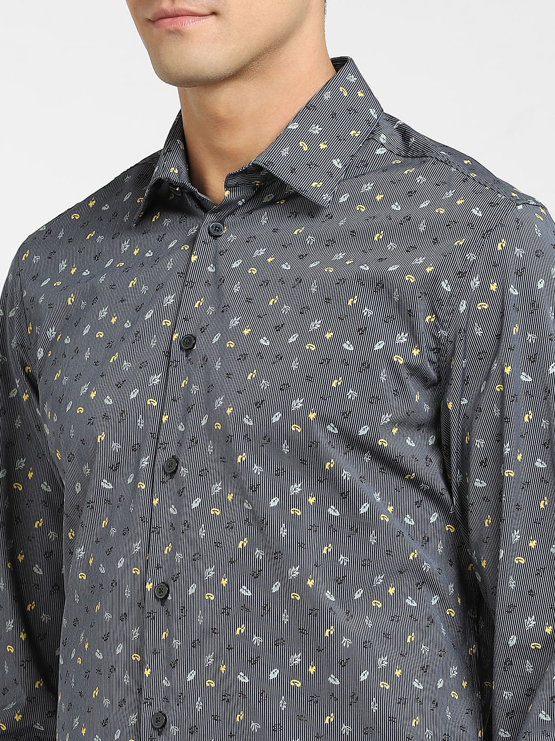 Blue All Over Print Full Sleeves Shirt