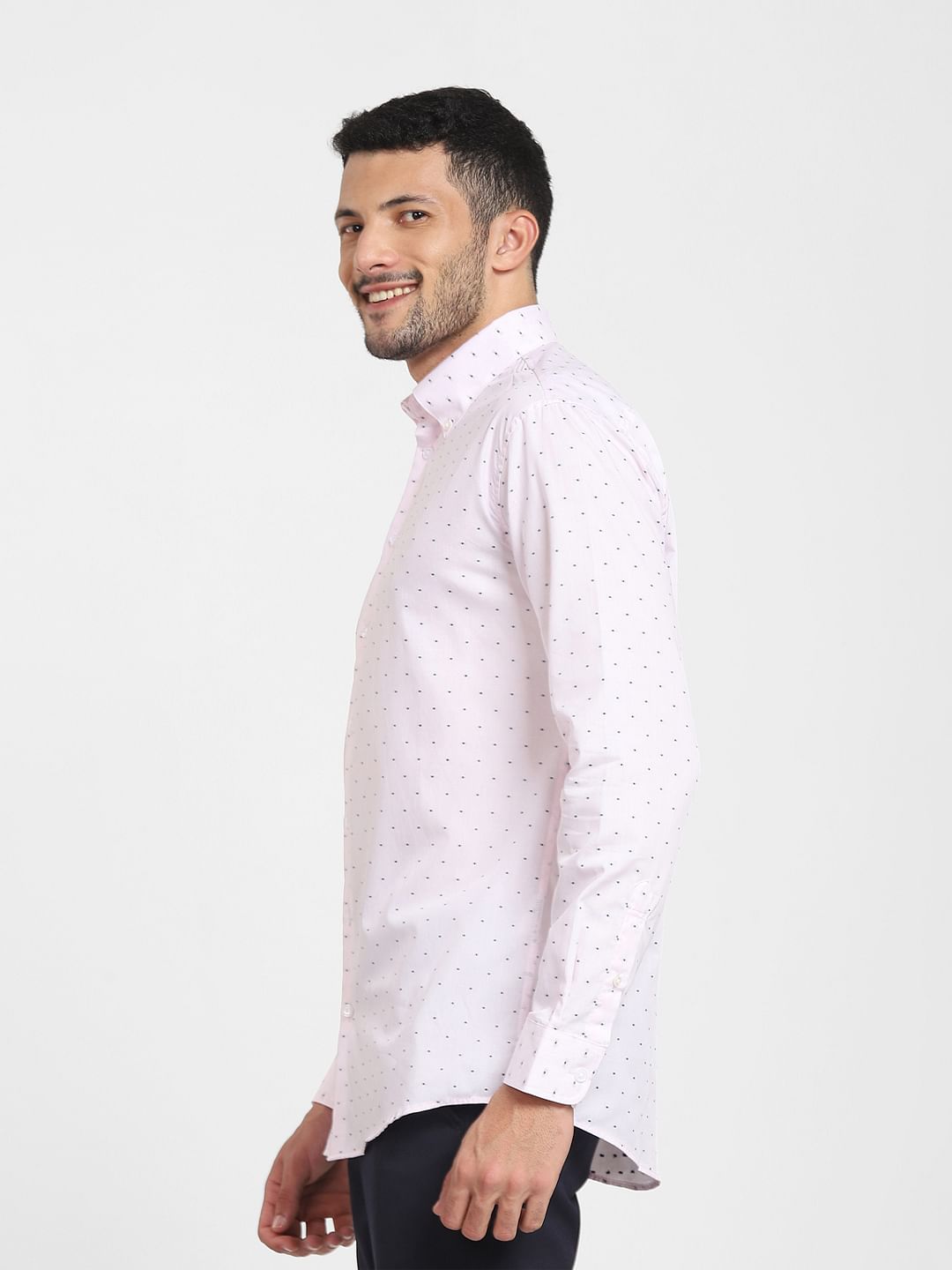 Pink Button-Down Formal Shirt