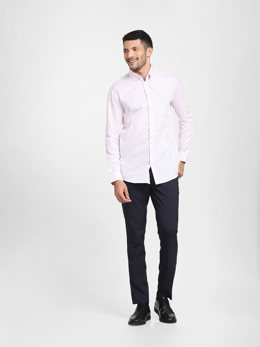 Pink Button-Down Formal Shirt
