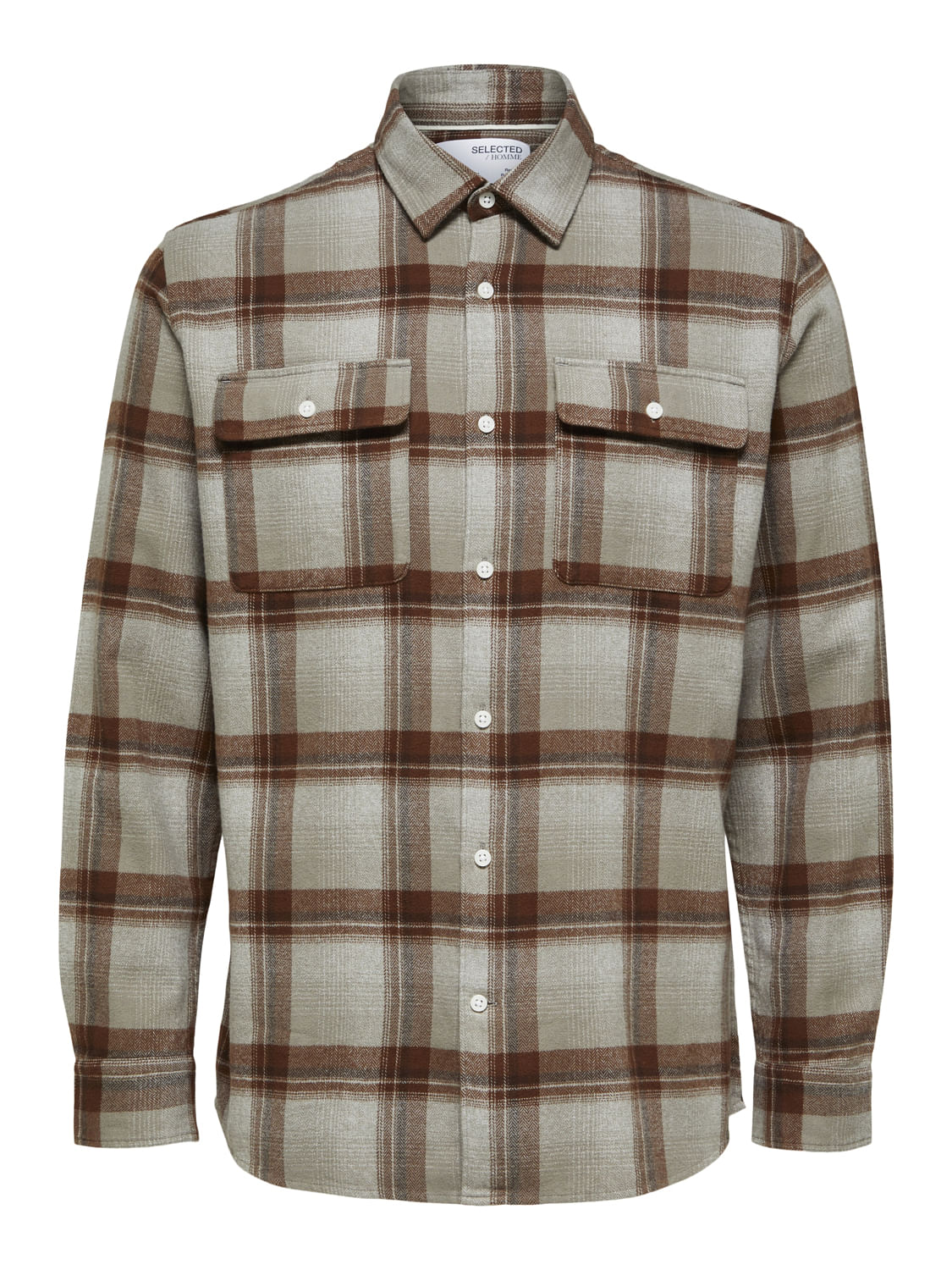 Grey Check Full Sleeves Shirt