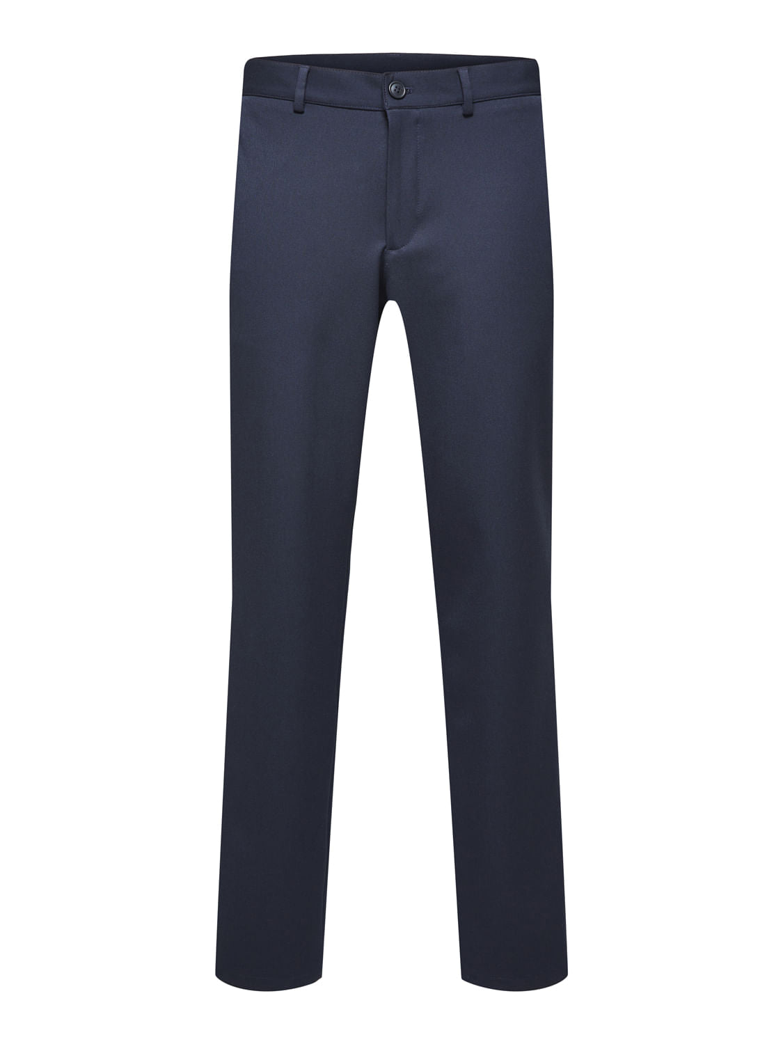 Navy Blue Mid Rise Slim Fit Pants