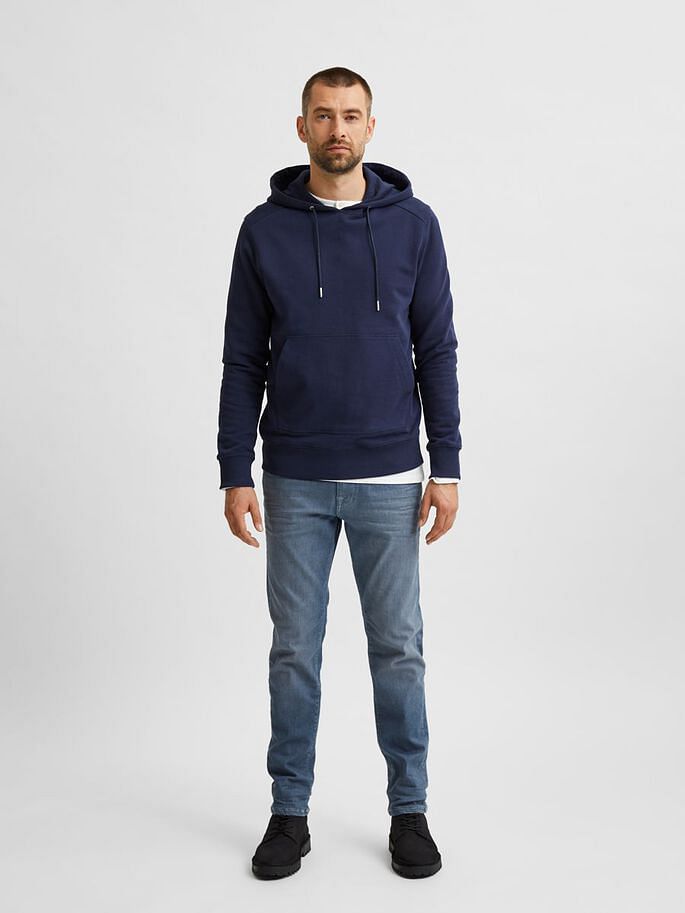 Blue Mid Rise Organic Cotton Slim Fit Jeans