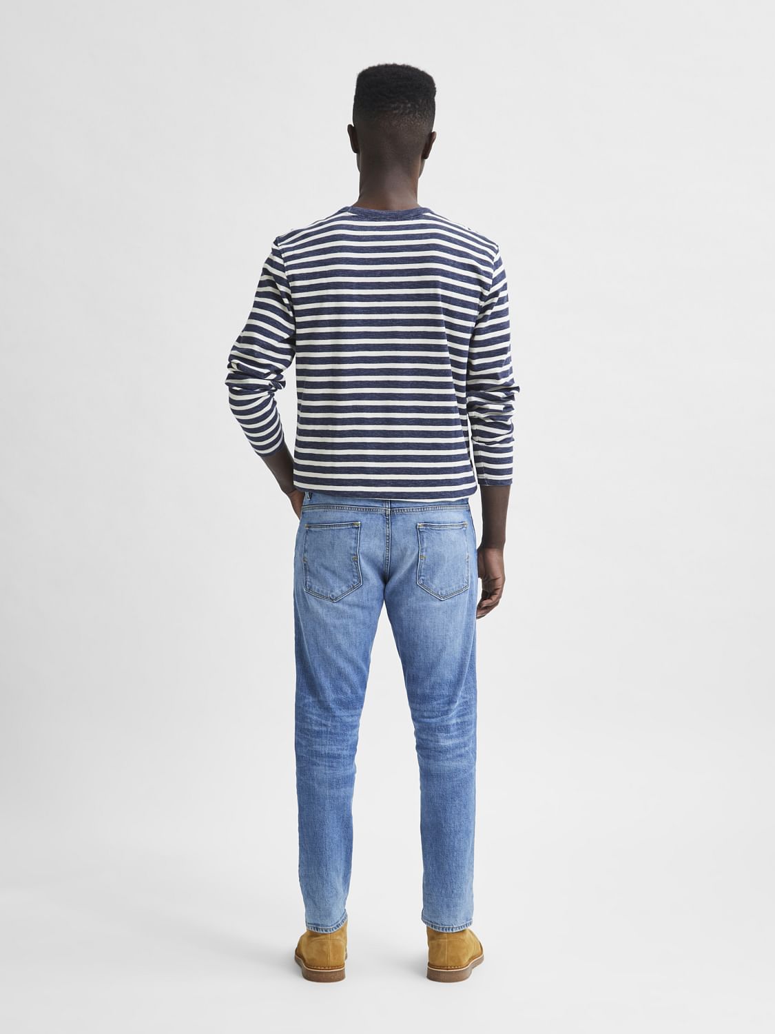 Light Blue Mid Rise Organic Cotton Slim Fit Jeans