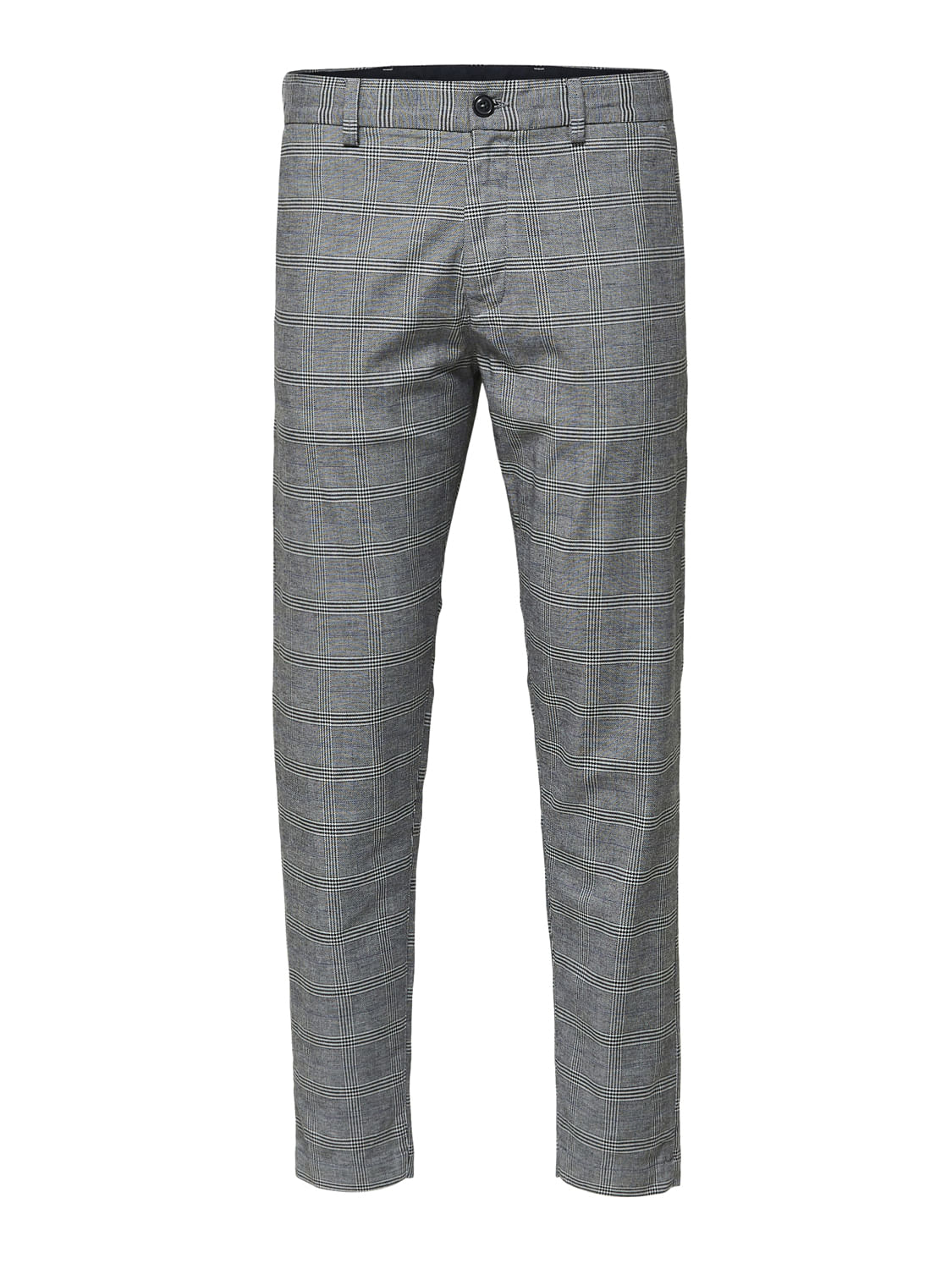 Grey Checks Slim Fit Trousers