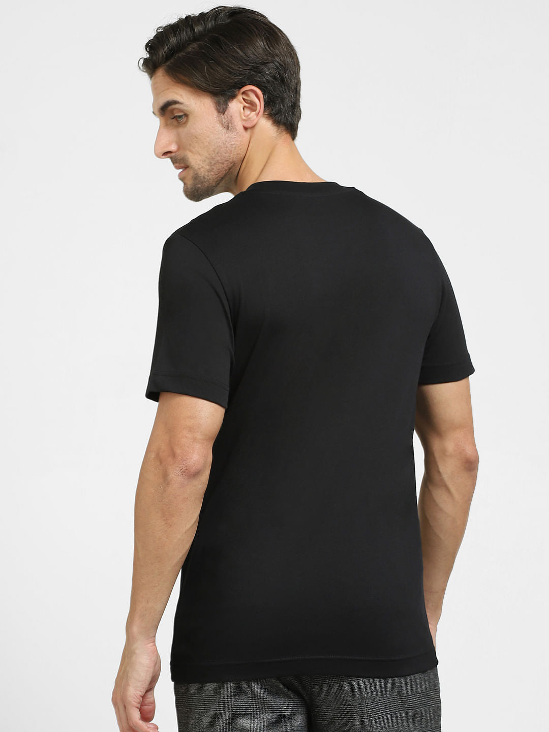 Black Logo Print Organic Cotton T-shirt