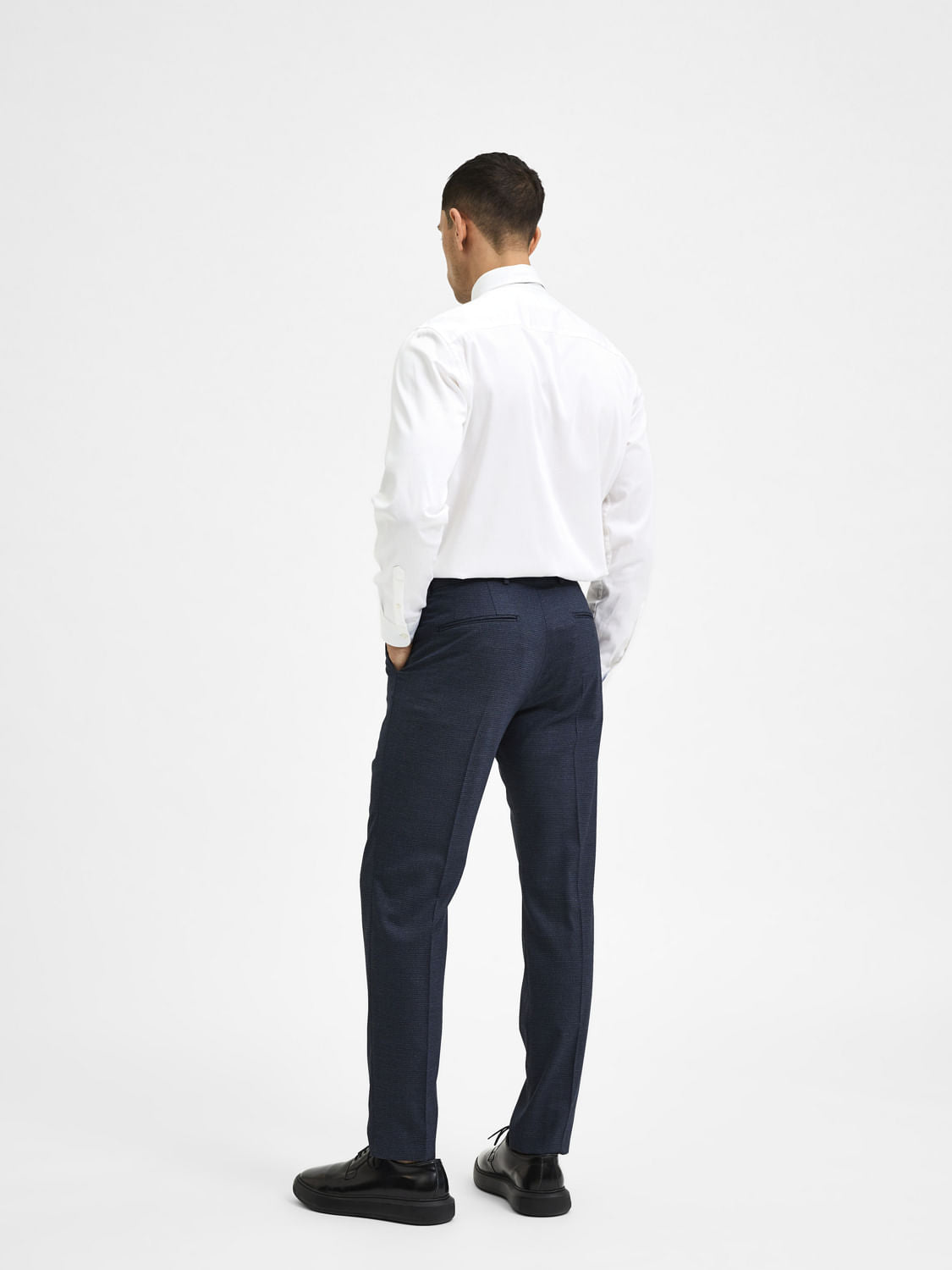 Blue Slim Fit Formal Suit Trousers