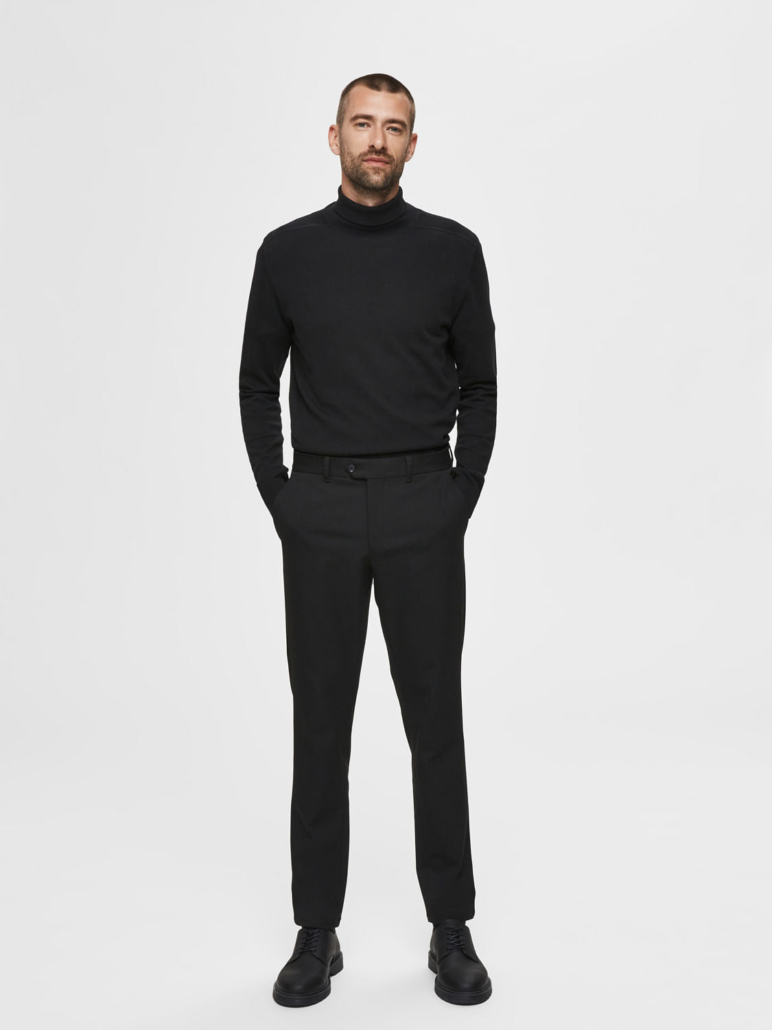 Black Roll Neck Pullover