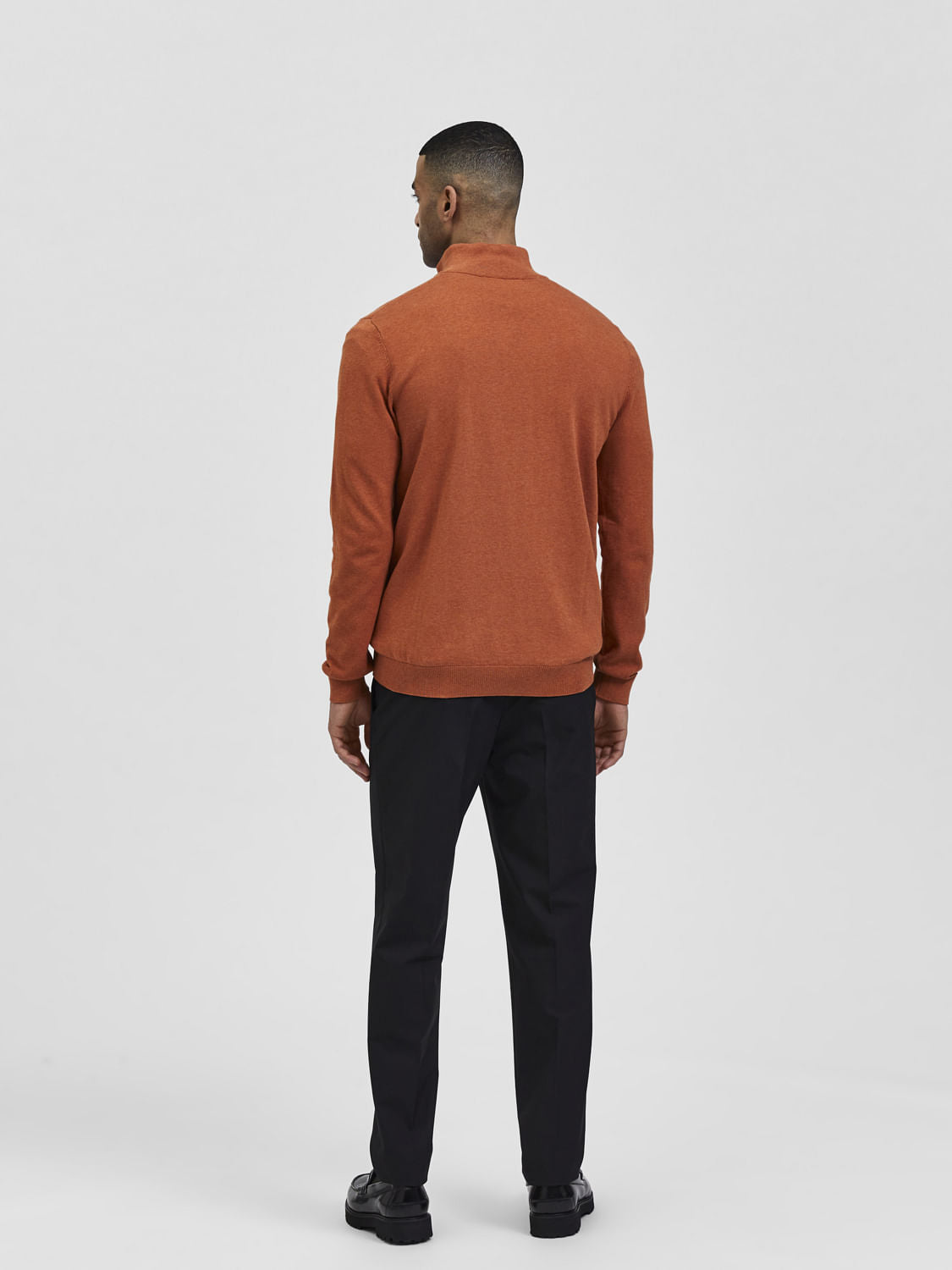 Orange Half Zip Cardigan