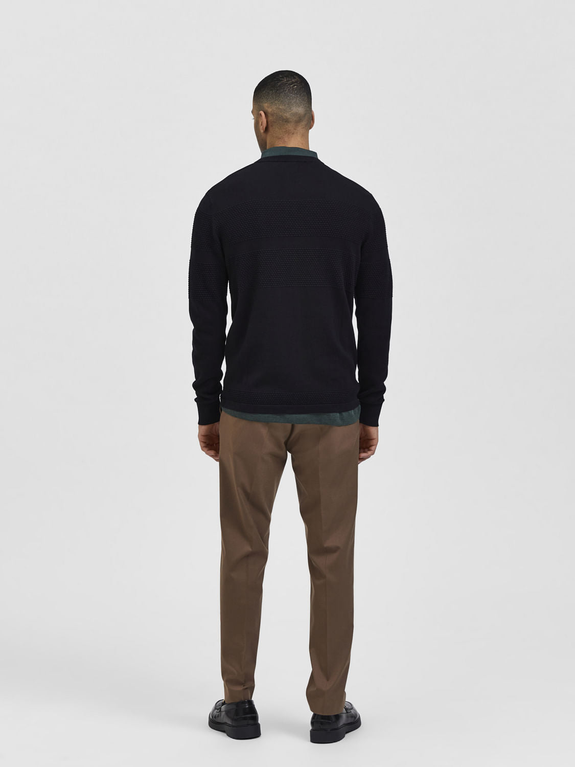 Black Textured Pullover