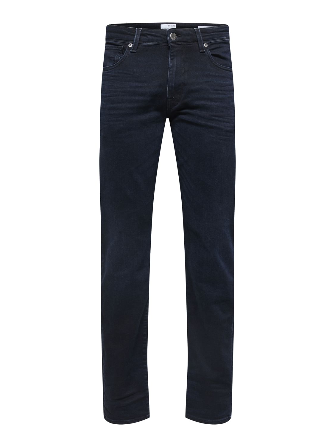 Dark Blue Mid Rise Scott Straight Fit Jeans