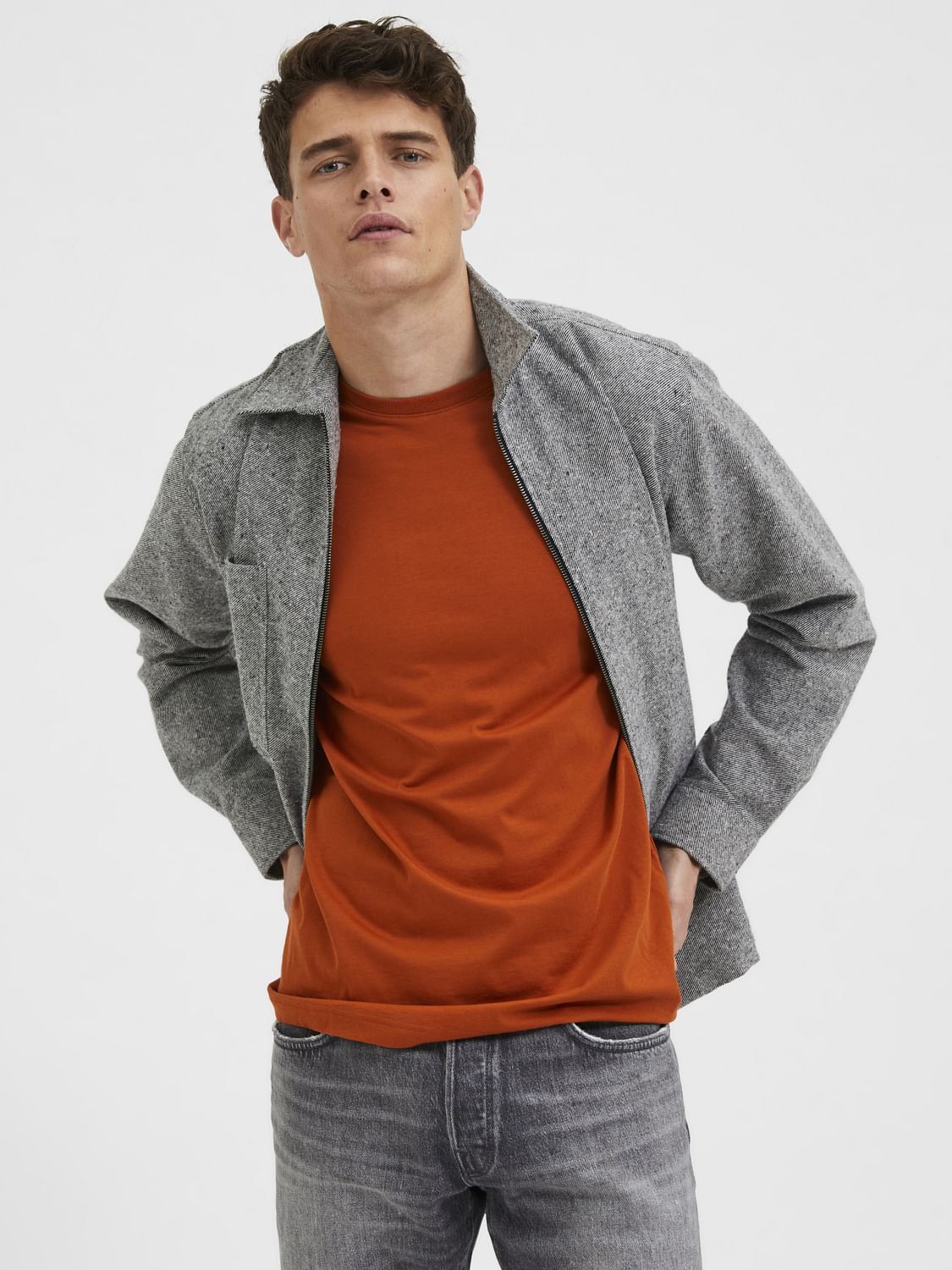 Orange Crew Neck T-Shirt