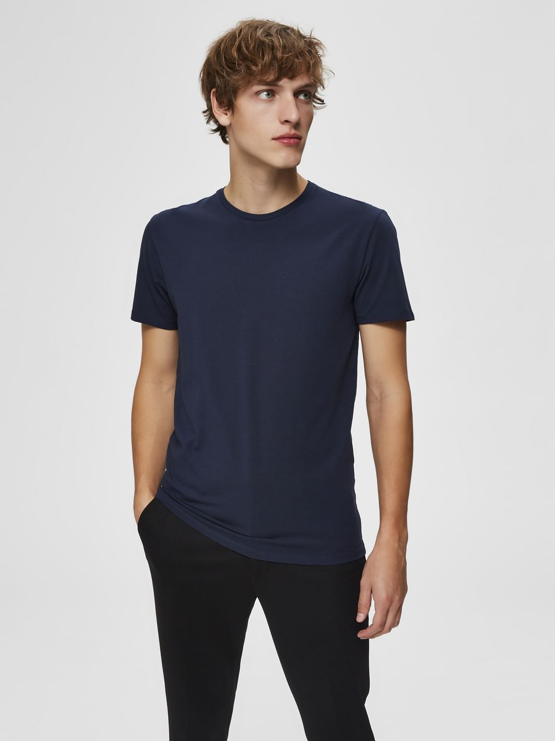 Navy Blue Crew Neck T-Shirt