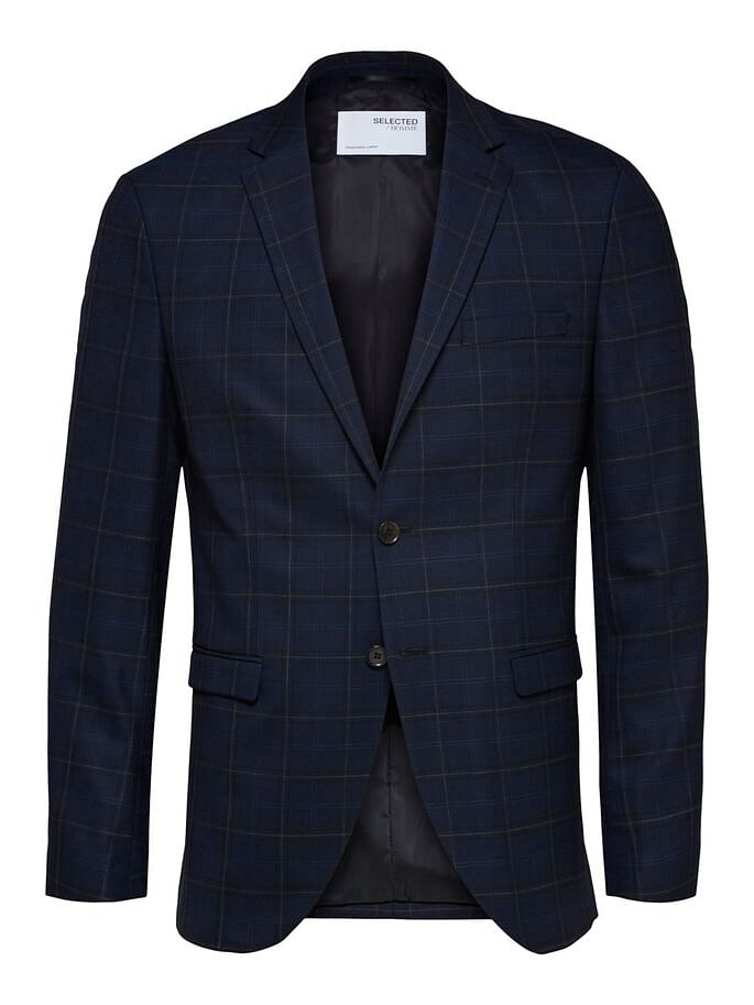 Blue Check Formal Suit Blazer