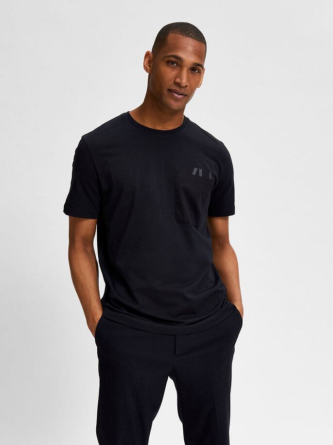 Black Organic Cotton Crew Neck T-Shirt