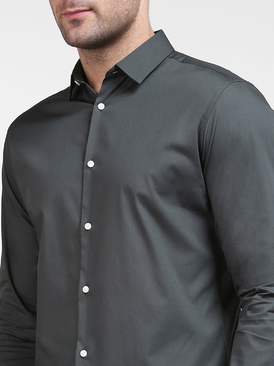 Olive Green Full Sleeves Shirt