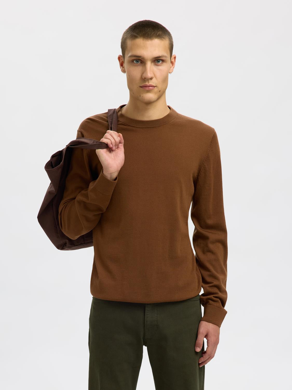 Brown Merino Wool Jumper