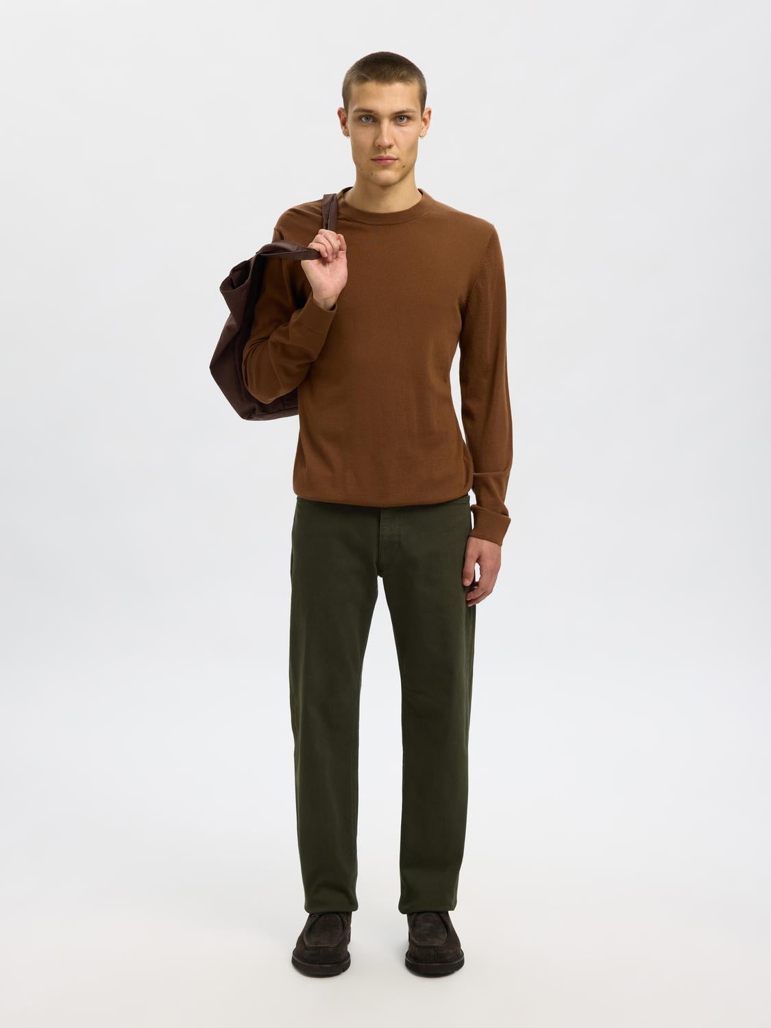 Brown Merino Wool Jumper
