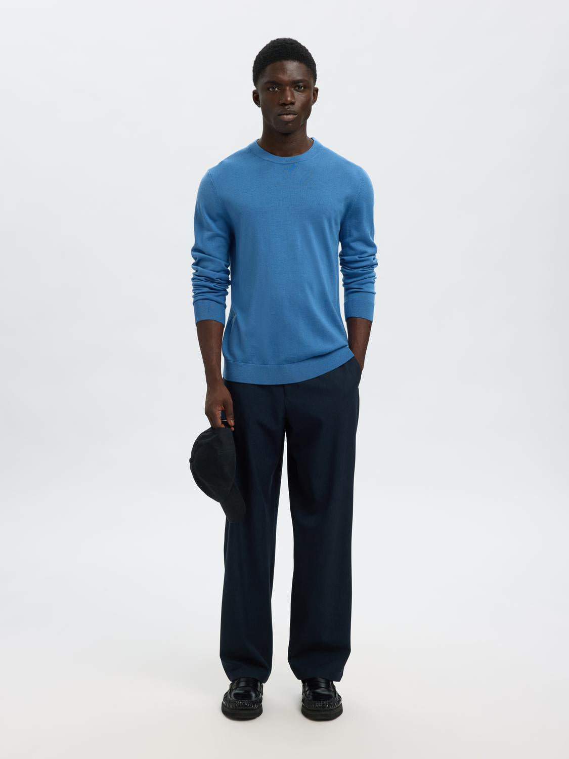 Blue Merino Wool Jumper
