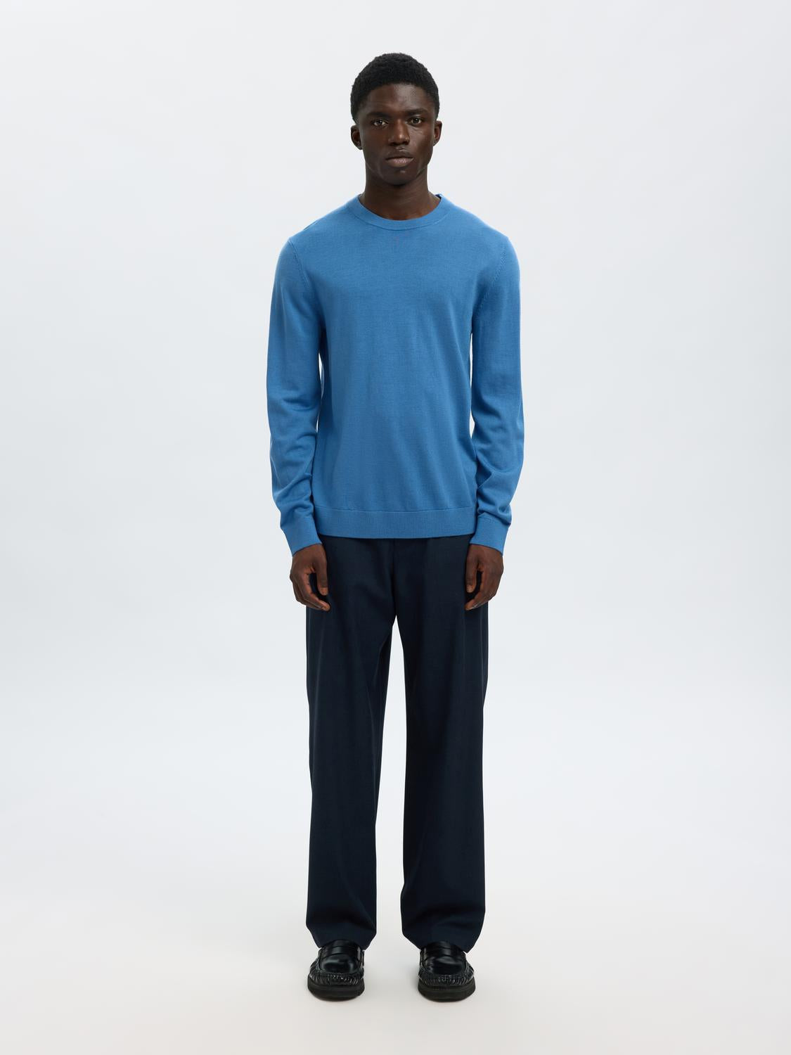 Blue Merino Wool Jumper