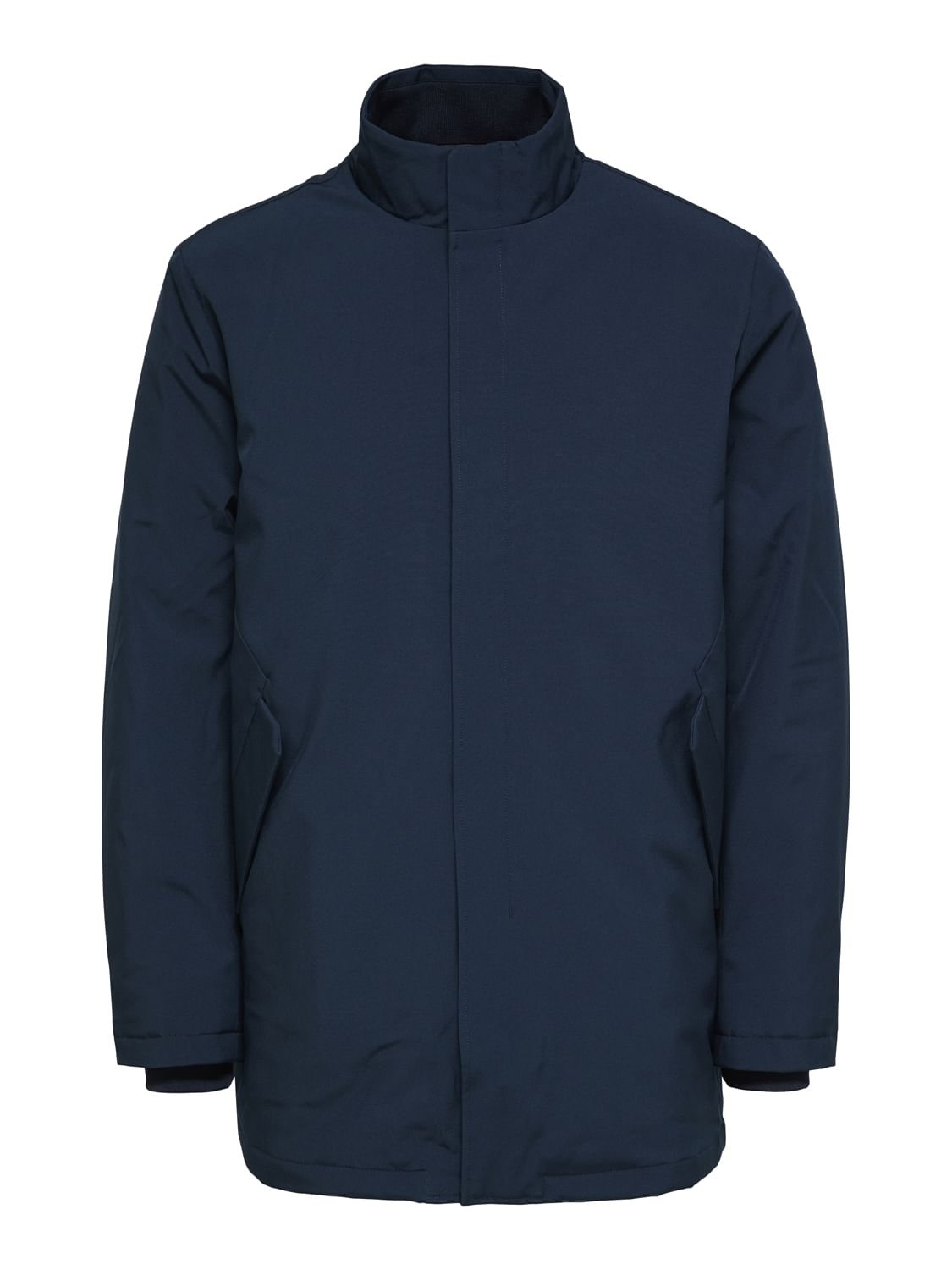 Buy Navy Blue High Neck Coat for Men Online