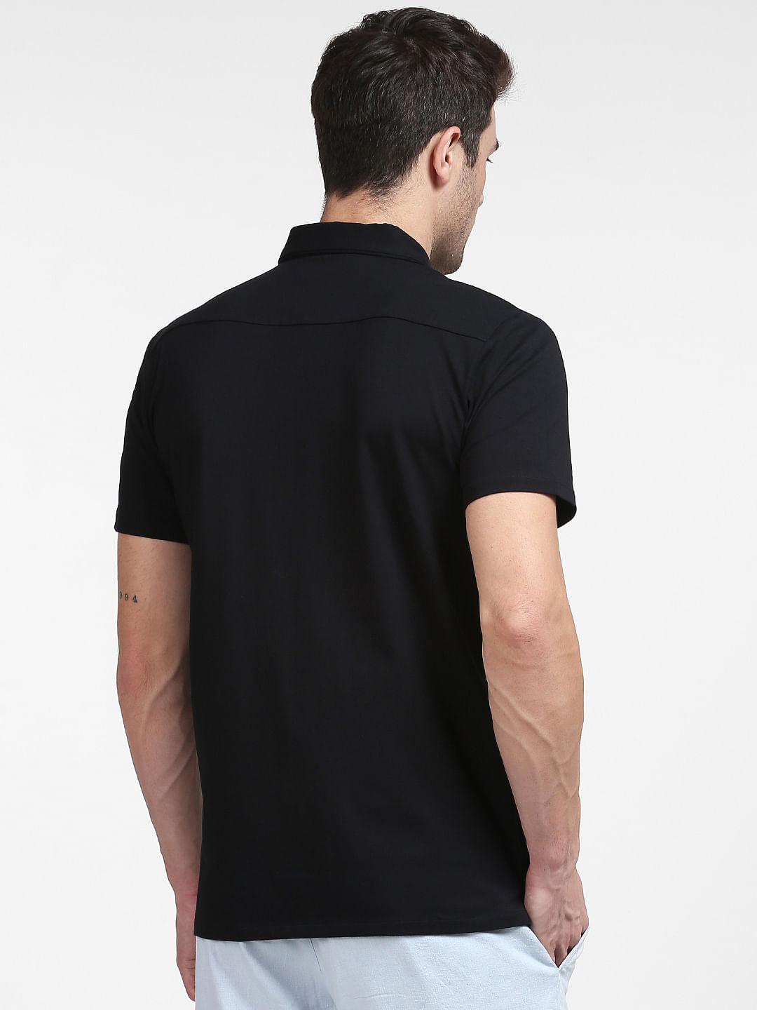 Black Half Sleeves Shirt