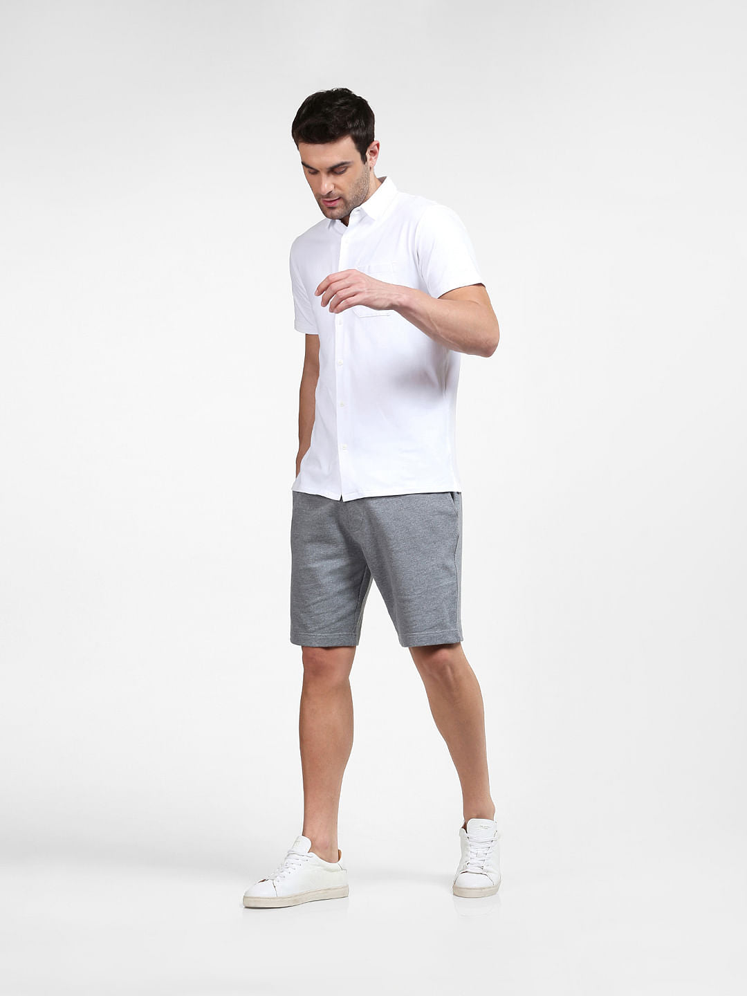 White Half Sleeves Shirt