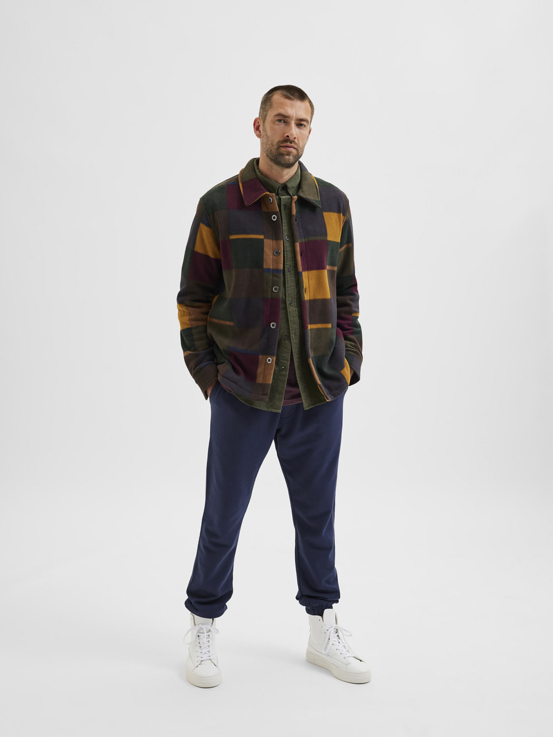 Multi-Coloured Checks Shirt Jacket