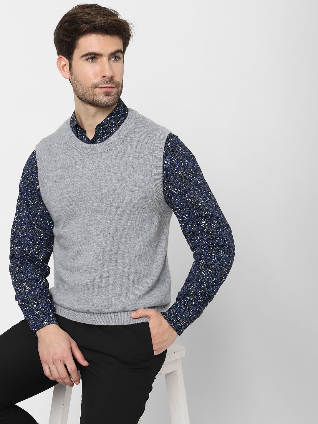 Grey Woollen Waistcoat