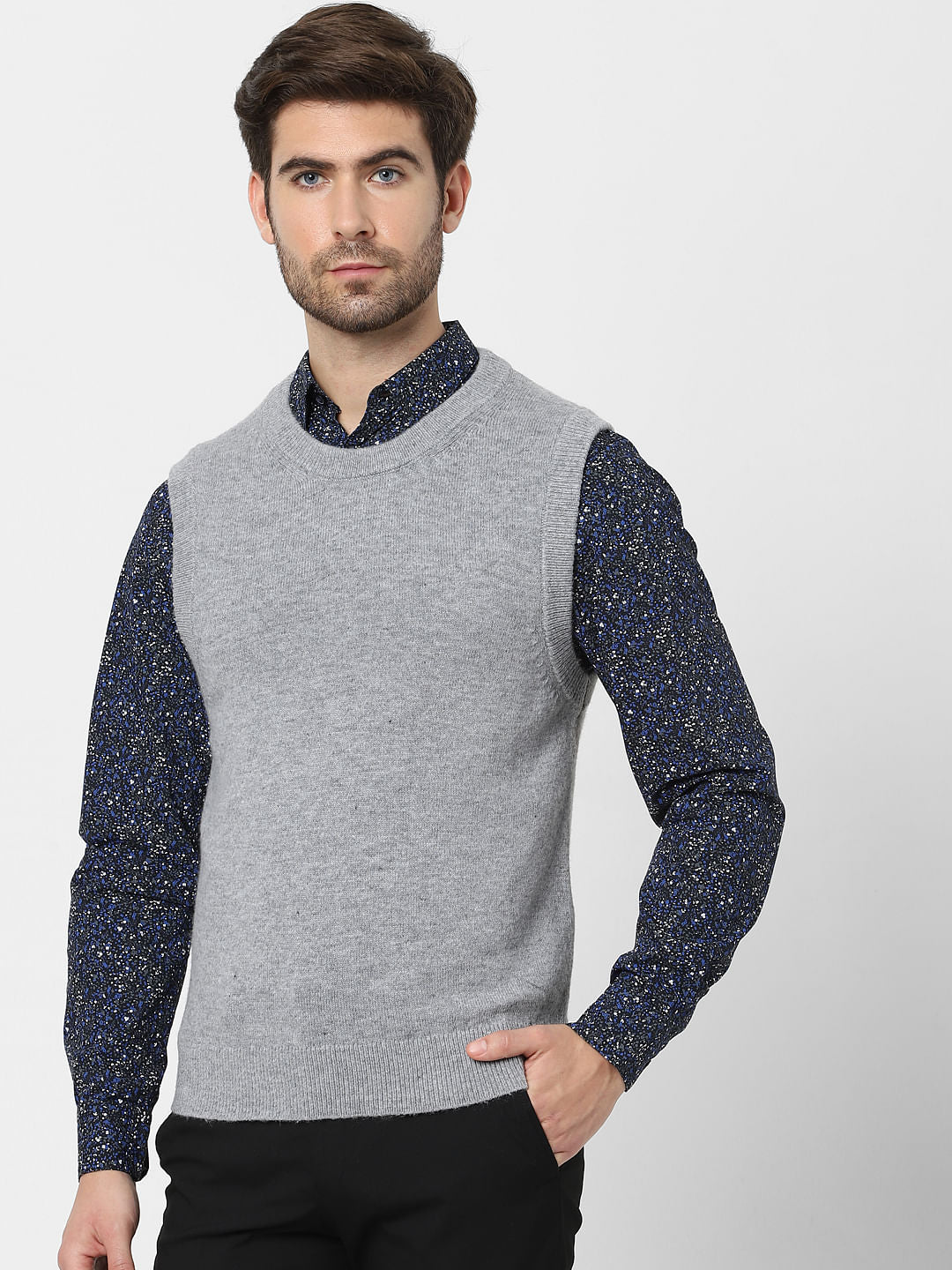 Grey Woollen Waistcoat