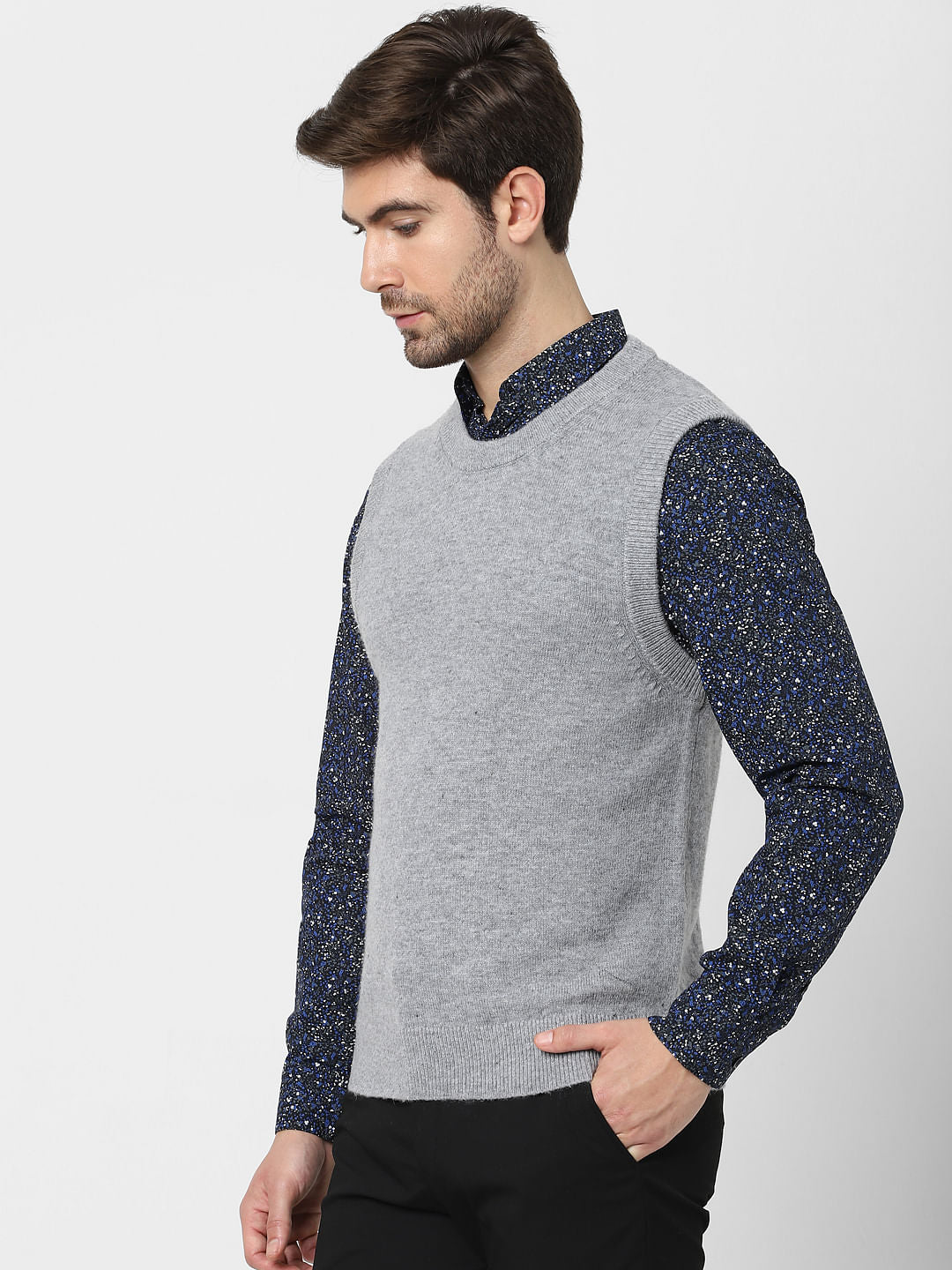 Grey Woollen Waistcoat