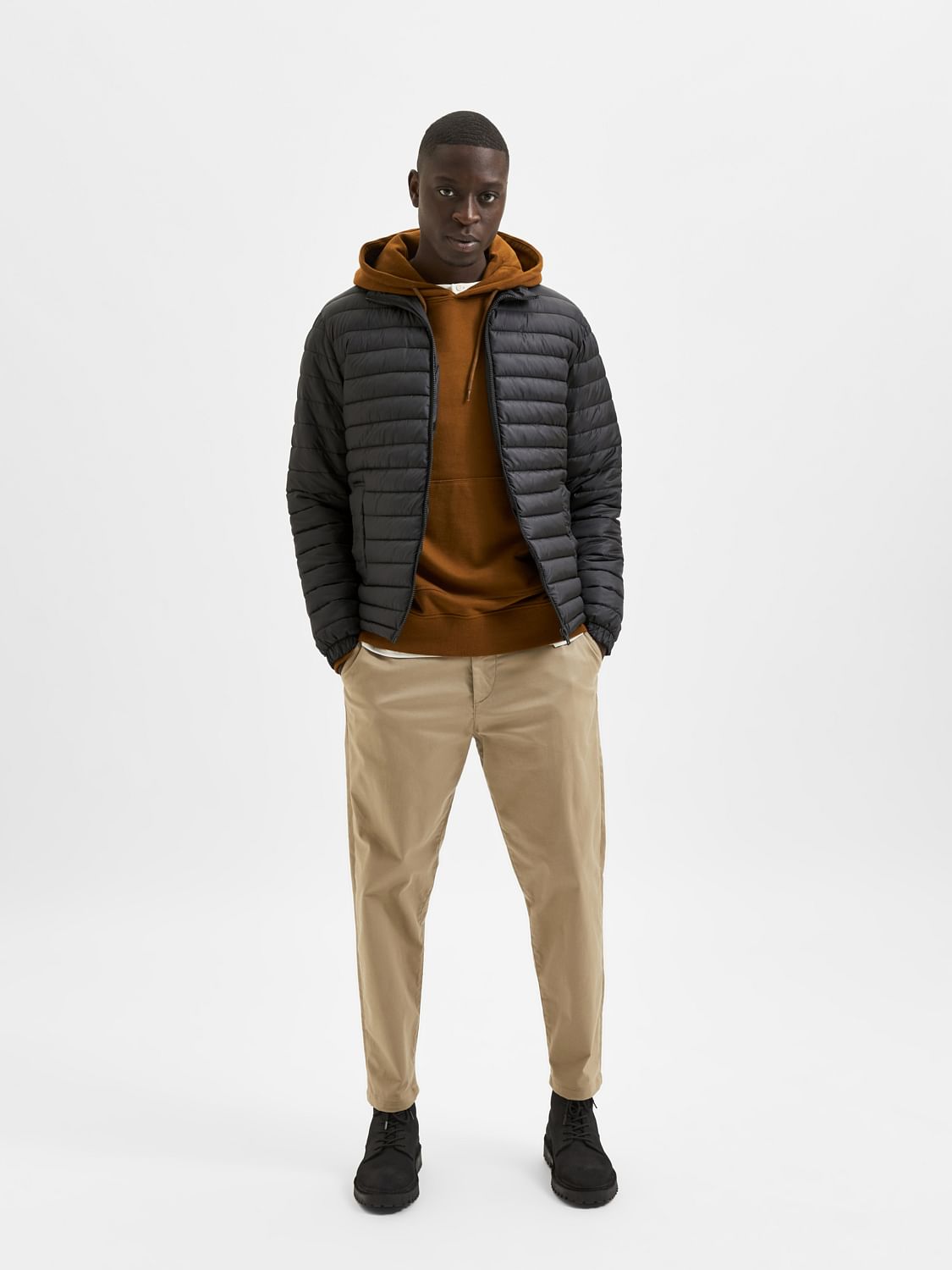 Black Padded Puffer Jacket