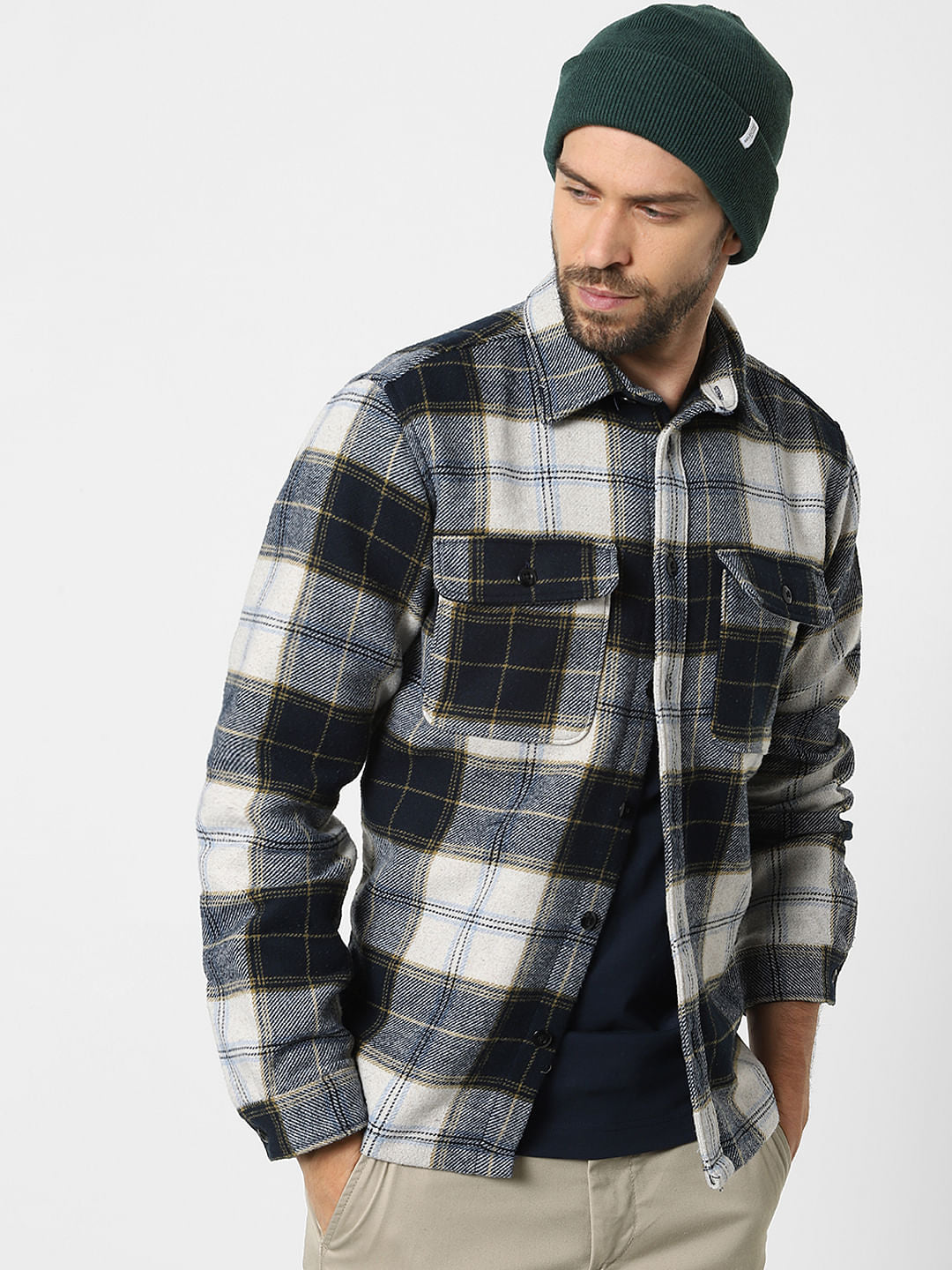 Dark Blue Full Sleeves Overshirt