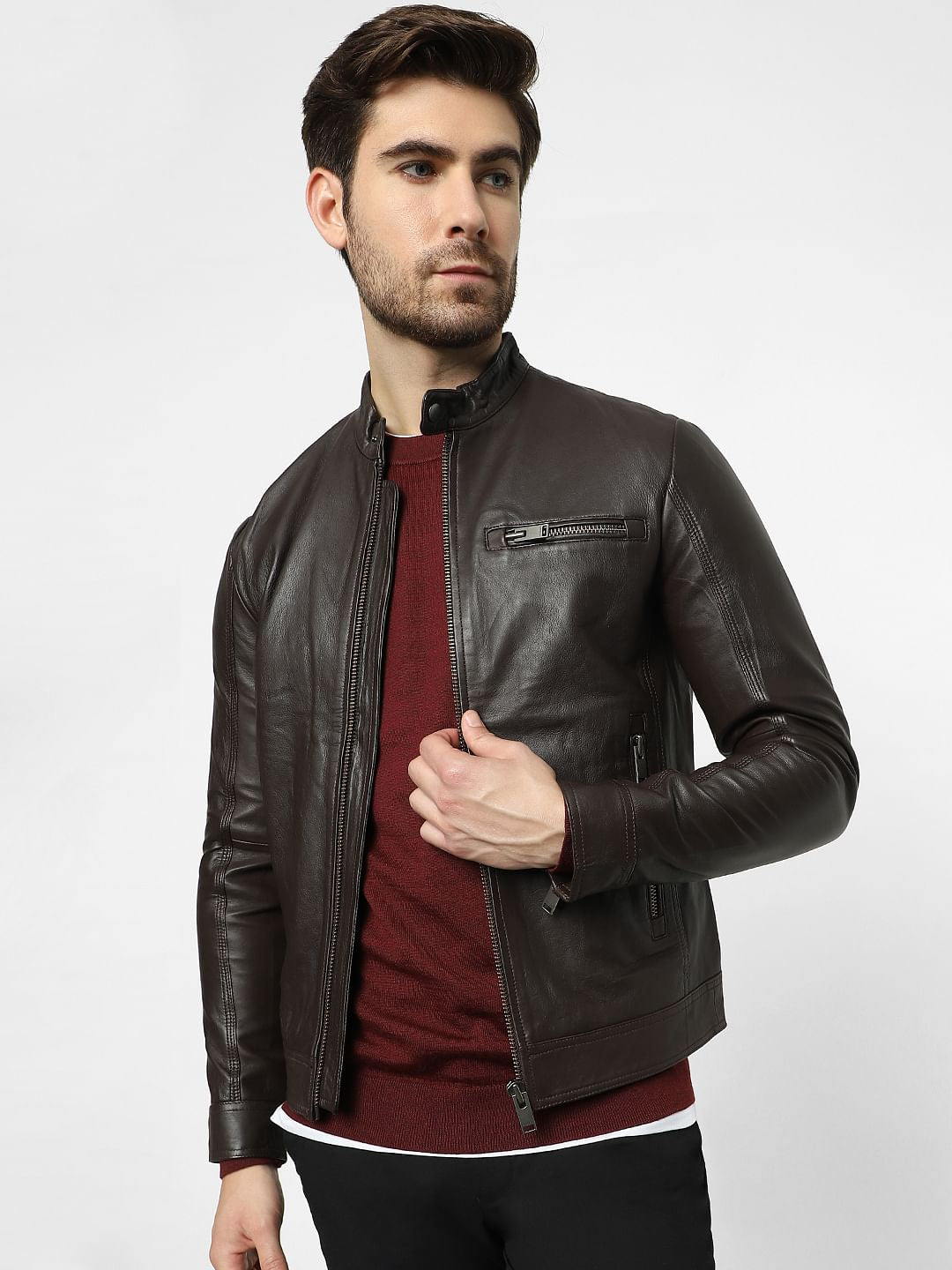 Dark Brown Leather Jacket
