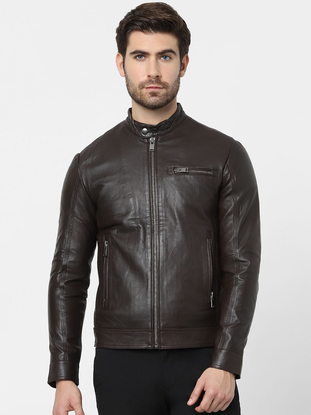 Dark Brown Leather Jacket