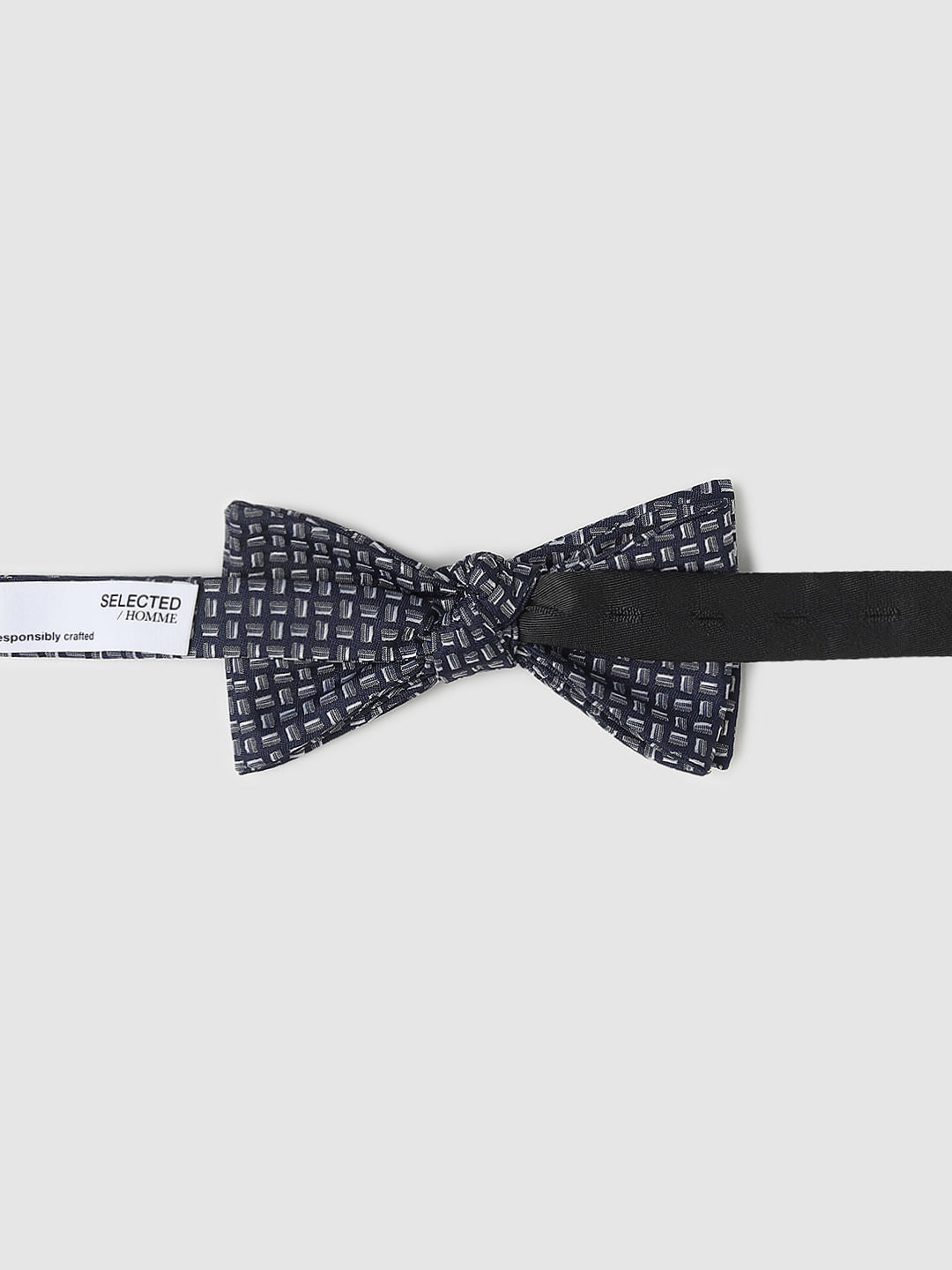 Blue Printed Bowtie