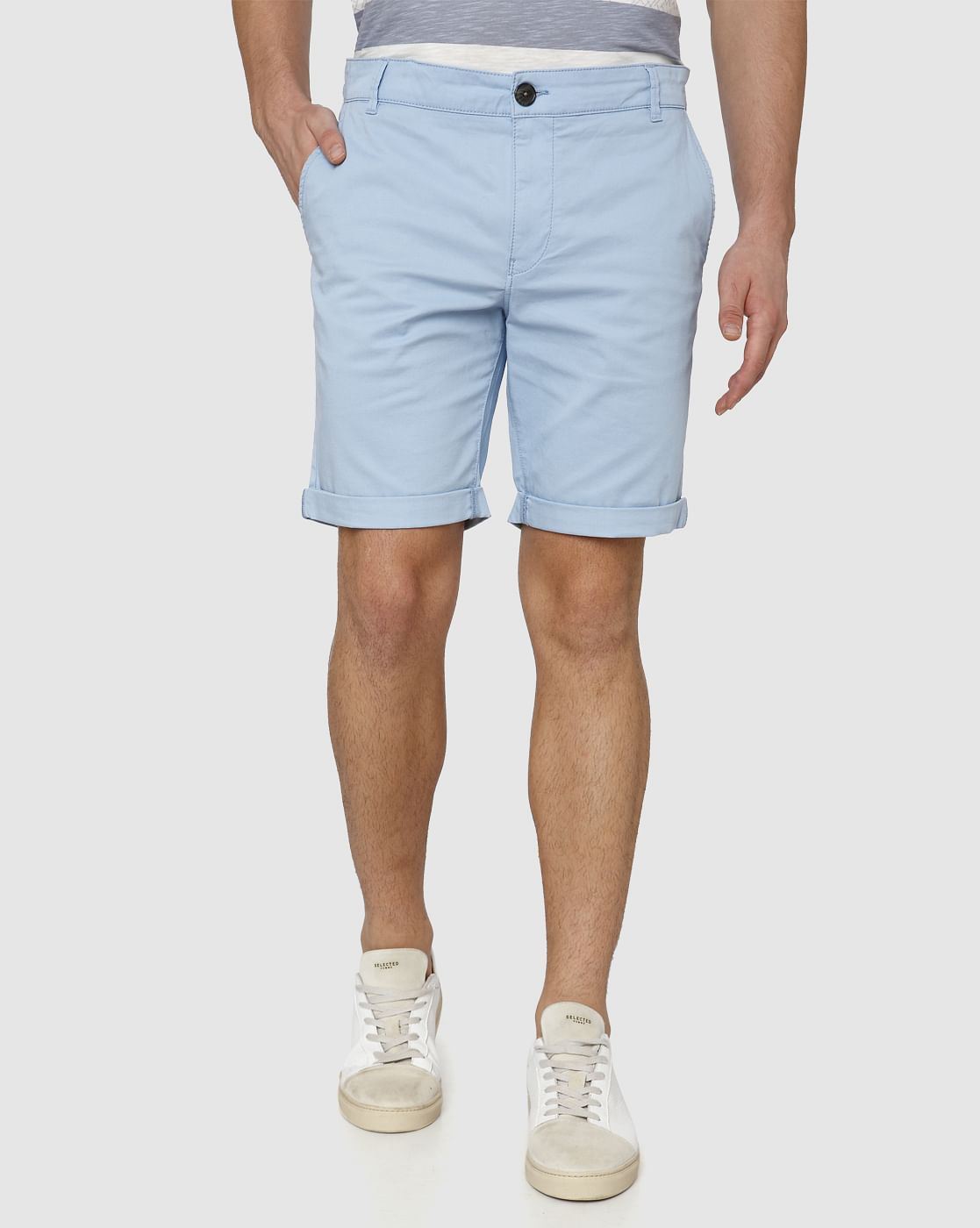 Blue Chino Shorts