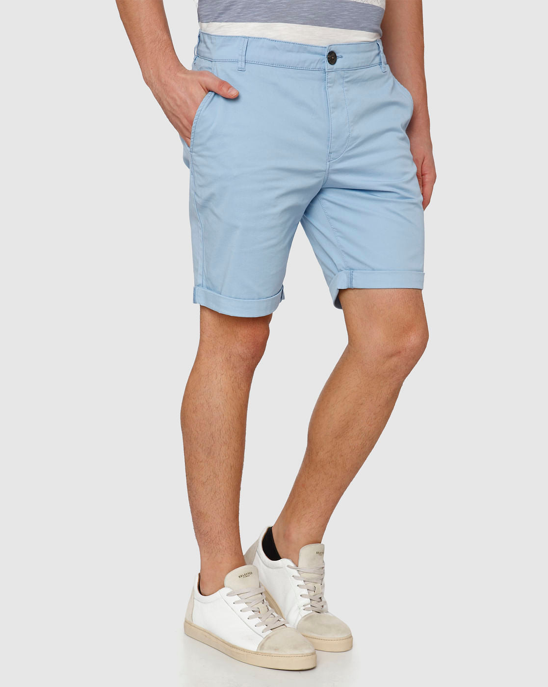 Blue Chino Shorts